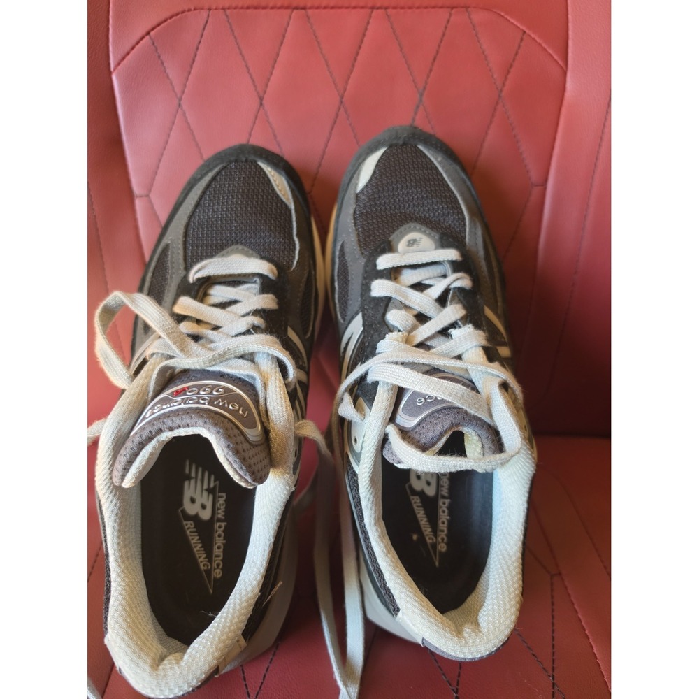 New Balance 990v6 Made in USA M990BK6 Size Us 7.5 Wide Black Silver Sneakers